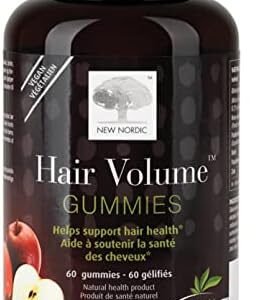 New Nordic Hair Volume Gummies | With Biotin for Healthy Hair Skin & Nails | Swedish Made | 60 Count (Pack of 1)