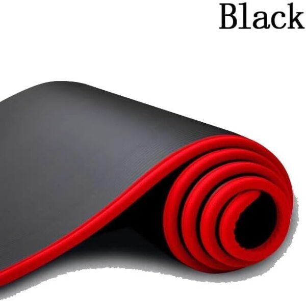 GHAWI Yoga Mat Eco Friendly NBR All-Purpose 1 Cm Thick Non-Slip Exercise Mat High Density Anti-Tear Pilates Mat with Carrying Strap for Yoga Pilates and Gymnastics - 183cm x 66cm x 1cm Yoga Matt - Image 7