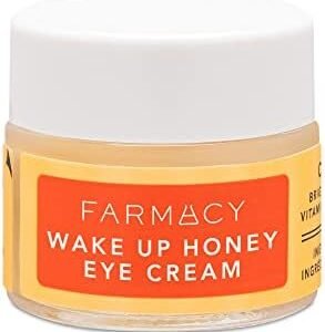 Farmacy Wake Up Honey Eye Cream for Dark Circles and Puffiness - Under Eye Cream for Wrinkles and Bags Under Eyes - Formulated with Caffeine & Vitamin C (.2 fl oz)