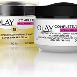 Olay Complete Daily Moisture Face Cream for Normal Skin Types with Vitamins E, Vitamin B3, Niacinamide and Vitamin C, 60 mL, Packaging may vary