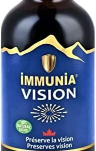 Immunia VISION - Wild blueberry concentrate + Lutein & Zeaxanthin. Eye Health Antioxidant Supplement. Eye Vitamins to PRESERVE vision. Liquid formula. Delicious taste. 5 ml/day (for 24 days). Fruits from Canada. (1-pack)