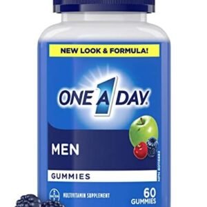 One A Day Men's Multivitamin Gummies - Daily Gummy Vitamins For Men With Vitamin A, C, D, Zinc For Immune And Bone Health, Biotin For Energy Metabolism, Vitamin E, Selenium Antioxidants, 60 Gummies