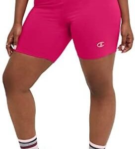 Champion Womens Plus Size Authentic Bike Shorts, Women’s Bike Shorts, Cotton Bike Shorts, 8"