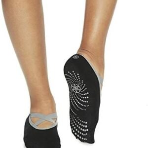 Gaiam Yoga Barre Socks - Non Slip Sticky Toe Grip Accessories for Women & Men