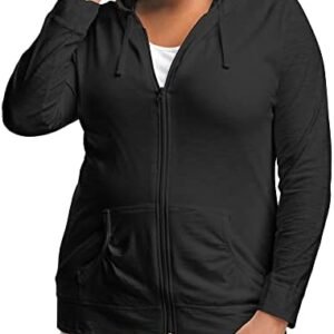 Just My Size Women's Full Zip Jersey Hoodie