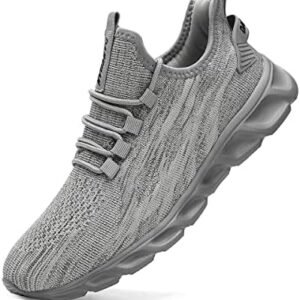 EGMPDA Men Running Sports Shoes Walking Gym Fashoin Sneakers Slip On Jogging Training Shoes Athletic Fitness Breathable Shoes Soft Comfortable Casual Lightweight Sneakers