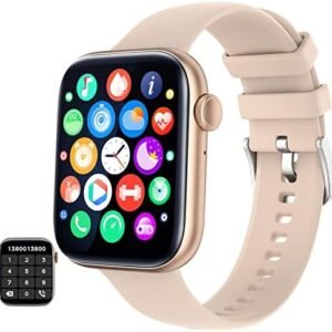Smart Watch for Men Women, Activity Fitness Tracker Blood Oxygen Heart Rate Sleep Monitor Pedometer,1.8" DIY Full Touch Screen with 120 Sport Modes, Waterproof iOS Android SmartWatch (Pink)