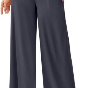 KISSMODA Women‘s Pants Casual Wide Leg Design Palazzo Lounge Women Plus Pants High Waisted Plain/Floral S-3XL
