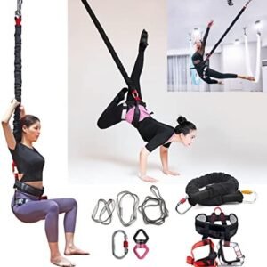 PRIOR FITNESS Bungee Fitness Equipment Set Heavy Yoga Dancing Bungee Rope Bungee Workout Gravity Pro Training Equipment for Home Gym Studio L for 61-94KG