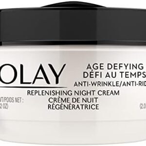 Olay Age Defying Night Face Cream, Anti-Wrinkle 2-in-1 with Face Serum with Vitamins E, Vitamin B3, Niacinamide & B5, 60 ml