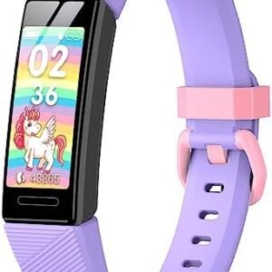 HOOMOON Kids Fitness Tracker Watch, IP68 Waterproof Activity Tracker, Heart Rate Sleep Monitor, 11 Sport Modes Pedometer Calorie Step Counter with Alarm Clock and Reminder, Great Gift for Boys Girls