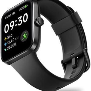 OCTANDRA Go VeryFit Smart Watch Heart Rate Blood Oxygen Saturation Sleep Monitor 1.69 Inch Step Counter Pedometer 5ATM Exercise Activity Fitness Tracker Watches for Men Women (ID207)