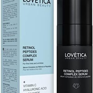 Retinol Serum for Face with Peptides, Hyaluronic Acid, Vitamin C & Niacinamide (Vitamin B3) - Peptides Complex Retinol Moisturizer - Collagen Booster Face Serum - Premium Formula, Best for Eye Bags or Dark Spots | Contains 1% Retinol - 40ml bottle