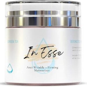 In Esse Anti Wrinkle + Firming Moisturizer - 1% Retinol Cream for Face - Daily Collagen with Hyaluronic Acid, Vitamin E, and Jojoba Oil Organic Ingredients - Face Cream For Women and Men, 50ml