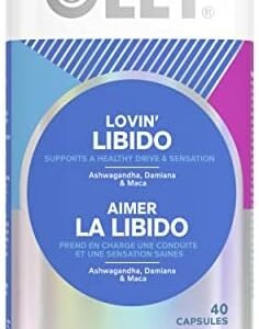 OLLY Supplement Capsules support physical aspects of drive & sensation Lovin' Libido supplements for women with ashwagandha, damiana & maca 40 capsules