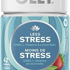 OLLY Less Stress Gummy Supplement with no artificial flavours or colours Berry Verbena helps to temporarily promote relaxation 21 day supply 42 gummies