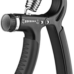 Grip Strength Trainer, Hand Grip Exerciser Strengthener with Adjustable Resistance 11-132 Lbs (5-60kg), Forearm Strengthener, Hand Exerciser for Muscle Building and Injury Recover