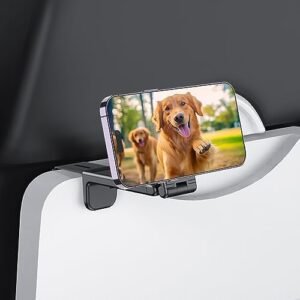 PROfezzion Travel Phone Holder Mag Safe Flight Phone Holder 360° Rotatable for iPhone 15 14 13 12 Series or Later & Non-Mag Safe Phone for Airplane, Train, Gyms, Desk, Kitchen, Foldable