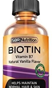 MAX ABSORPTION, Biotin Liquid Drops, 5000mcg of Biotin Per Serving, 60 servings, No Artificial Preservatives, Vegan Friendly, Supports Healthy Hair, Strengthens Nails and Improves Skin Health
