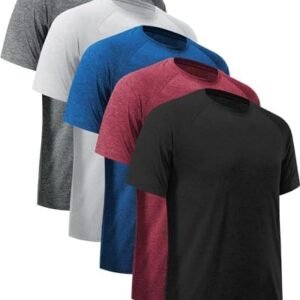 MLYENX Men's Workout Shirts Athletic Wear Moisture Wicking, Quick Dry Men’s Active Shirts Gym T Shirts