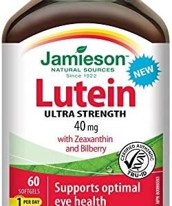 Ultra Strength Lutein 40 mg with Zeaxanthin and Bilberry, 60 Count (Pack of 1), (Package May Vary)