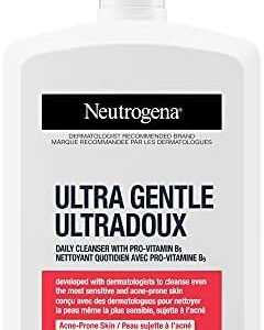 Neutrogena Ultra Gentle Cleanser with Vitamin B5 - Acne Prone & Sensitive Skin - clear, 354 ml (Pack of 1)