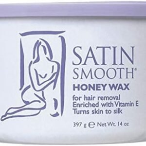 SATIN SMOOTH Wax, Honey Wax With Vitamin E, Honey, 14 Ounce