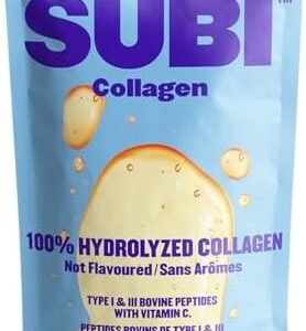 SUBI Hydrolyzed Bovine Collagen - For Healthy Hair, Skin, Nails, Joints -Type 1, 3 Collagen peptides, from Hormone-Free Pasture Raised Cows, Non-GMO - Not Flavoured (40 servings)