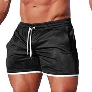 FLYFIREFLY Men's 4" Workout Running Shorts Quick Dry Lightweight Gym Yoga Shorts