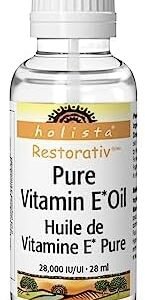 Holista Restorativ Pure Vitamin E Oil 28,000 IU Liquid, 28 mL, Helps Nourish and Protects Skin, Hypoallergenic and Fragrance-Free