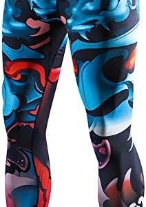 LAFROI Men's Quick Dry Cool Compression Fit Tights Leggings Waistband-YSK08
