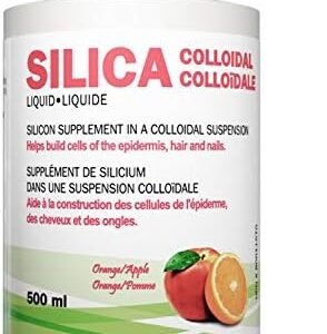 Liquid Silica Supplement - 500ml - For Skin, Hair and Nails - Great Taste - Fast Absorption - Vegan - Non-GMO –Gluten Free– Sugar Free – 33 Doses - Made in Canada