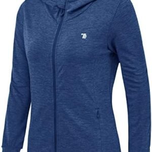 BGOWATU Women's UPF 50+ Sun Protection Long Sleeve Hoodie Full Zip Sweatshirts for Outdoor Hiking Running Cycling Fishing