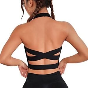 SHENHE Women's Seamless Sleeveless Sports Bras Criss Cross Workout Yoga Gym Crop Tank Tops