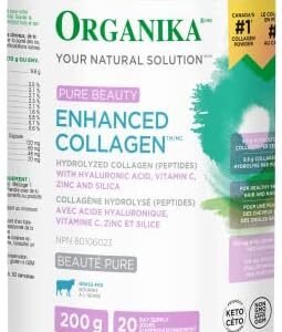 Organika Enhanced Collagen Pure Beauty - Combination of Collagen, Hyaluronic Acid, Vitamin C, Zinc, and Silica- 200g