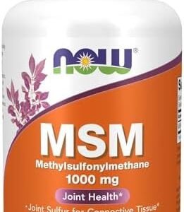NOW Supplements MSM 1000mg Lignisul Capsules, 120 Count