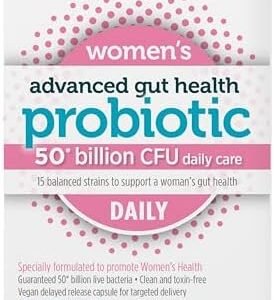 Genuine Health Probiotic for Women, 30 count, 50 Billion CFU, Natural daily digestive, immune, stress support, and vaginal pH balance, 15 diverse and balanced strains per capsule, Dairy, soy & gluten-free, Non-GMO, Vegan