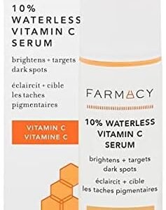 Farmacy 10% Vitamin C Serum for Face - Waterless Vitamin C Face Serum Brightener for Face - Antioxidant Serum with Ferulic Acid (30ml)