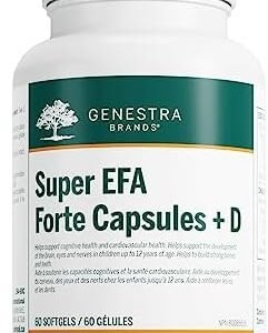 Genestra Brands - Super EFA Forte Capsules + D - Fish Oil Formula to Support Cognitive, Cardiovascular, and Joint Health - 60 Softgels