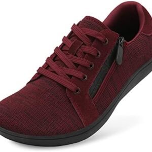 SKASO Mens Barefoot Walking Shoes Wide Toe Zero Drop Minimalist Shoes Comfortable Casual Shoes for Gym Driving Office