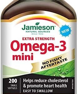 Jamieson No Fishy Aftertaste Extra Strength Omega-3 Mini, 200 Count