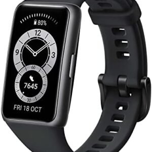 HUAWEI Band 6 Fitness Activity Tracker- All-Day SpO2 Oxygen Level Monitor, 2-wk Battery, Fast Charge, Heart Rate Monitor, Sleep Tracking Health Watch, 1.47Inch FullView Display, 96 Workout Modes