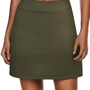 Ekouaer Women's Golf Skorts Active Tennis Skirts Skorts 2 Layer Shirt Running Gym Athletic Skorts with Shorts
