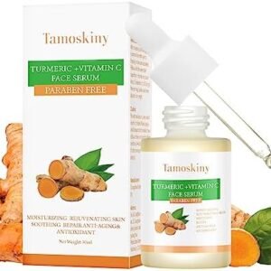 Turmeric and Vitamin C Serum for Face, Turmeric Dark Spot Corrector Serum, Hydrating & Brightening Serum for Dark Spots, Wrinkles, Fine Lines, Daily Face Moisturizer for All Skin Types, 30 ml / 1 fl oz