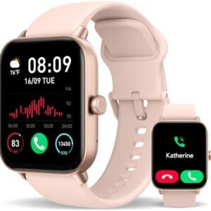 Smart Watch for Women Men (Answer/Make Call) with Alexa Built in, iPhone Android Compatible, Fitness Tracker Heart Rate Blood Oxygen Sleep Monitor 1.8'' Touch Screen Bluetooth Watch IP68 Waterproof