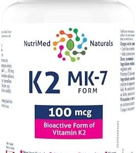 K2 MK-7 Vitamin 150 Veggie Caps - K2 Vitamin Supplement MK-7 Vitamin K-2 100 mcg - Heart Health - Cardiovascular Health - Blood Clotting - 3rd Party Tested - Formulated & Made in Canada