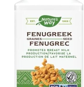 Nature’s Way Fenugreek Seed – Breastfeeding Supplement – Lactation Support to Help Mothers Increase Breast Milk Production, Non-GMO – 100 Vegetarian Capsules