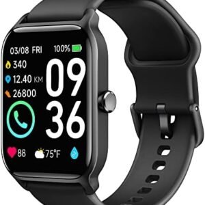 Smart Watch for Men with Bluetooth Call,Alexa Built-in,1.8"DIY Dial Smart Watch with Heart Rate SpO2 Sleep Monitor Pedometer Calorie,100+Sports Modes,5ATM Waterproof Fitness Tracker for Android iPhone
