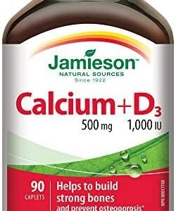 Jamieson Calcium 500mg + Vitamin D 1000IU 90 Caplets