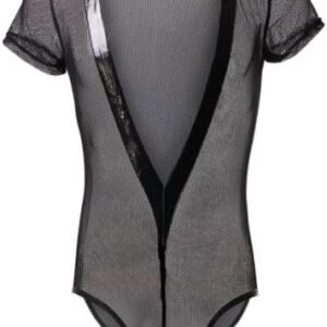 Juflam Men's Mesh Sheer T-Shirt Blouse Shirt Fitness Muscle Tops Sportswear Clubwear Tank Top